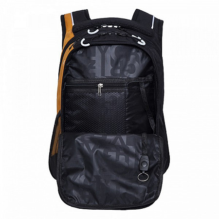 Рюкзак школьный GRIZZLY RU-138-2 /2 black/mango