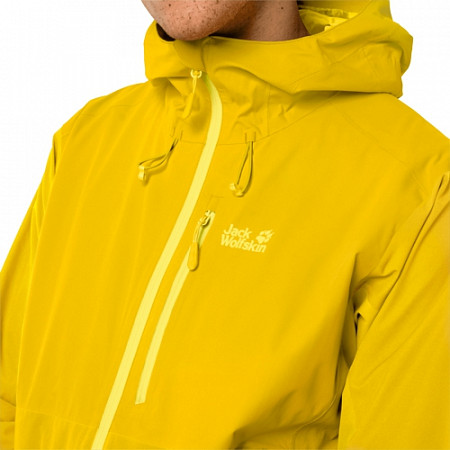 На картинке изображен Куртка мужская Jack Wolfskin Eagle Peak Jacket M dark sulphur Куртка мужская Jack Wolfskin Eagle Peak Jacket M dark sulphur