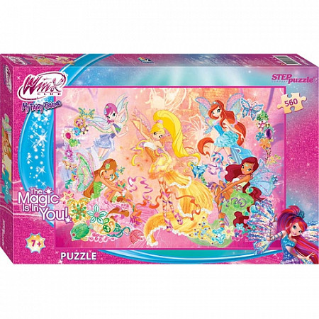 На картинке изображен Пазлы Step Puzzle 560 "Winx" 97020 Пазлы Step Puzzle 560 "Winx" 97020