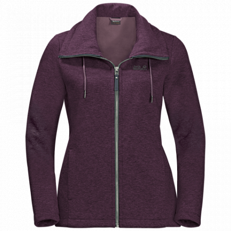 На картинке изображен Джемпер женский Jack Wolfskin Sky Thermic Jacket Women aubergine Джемпер женский Jack Wolfskin Sky Thermic Jacket Women aubergine