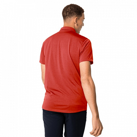 Рубашка поло мужская Jack Wolfskin Jwp Polo M lava red