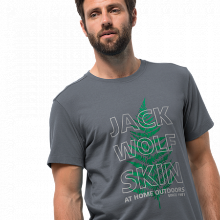 Футболка мужская Jack Wolfskin Island Hill T M pebble grey