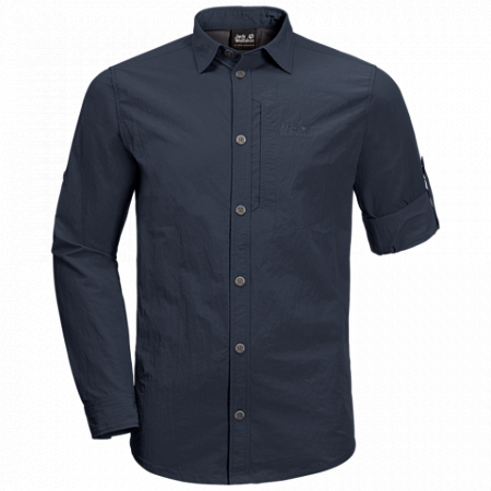 Рубашка мужская Jack Wolfskin Lakeside Roll-Up Shirt M night blue