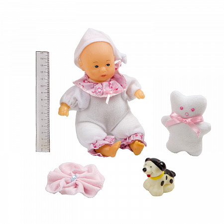 На картинке изображен Кукла Пупсик с собачкой-пищалкой 211-071V Кукла Пупсик с собачкой-пищалкой 211-071V