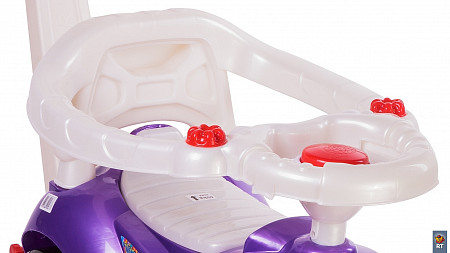 На картинке изображен Машинка-каталка RT Мишка (LAPA) ОР809 purple Машинка-каталка RT Мишка (LAPA) ОР809 purple