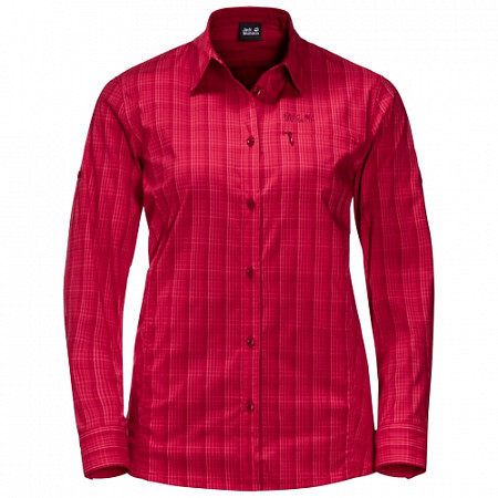 Рубашка женская Jack Wolfskin Centaura Flex Shirt W scarlet checks