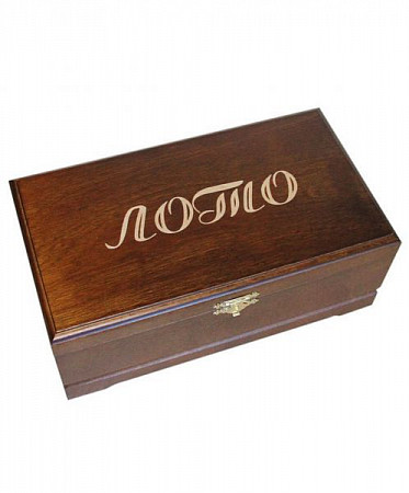 На картинке изображен Лото бочонок деревянный в деревянной шкатулке тонированный Лото бочонок деревянный в деревянной шкатулке тонированный