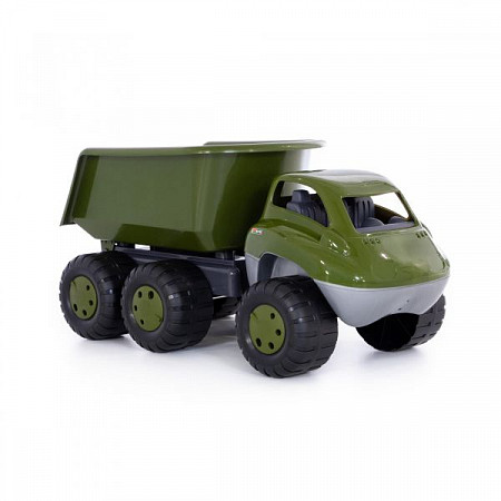 На картинке изображен Автомобиль-самосвал военный Полесье Дакар с прицепом 49292 Автомобиль-самосвал военный Полесье Дакар с прицепом 49292