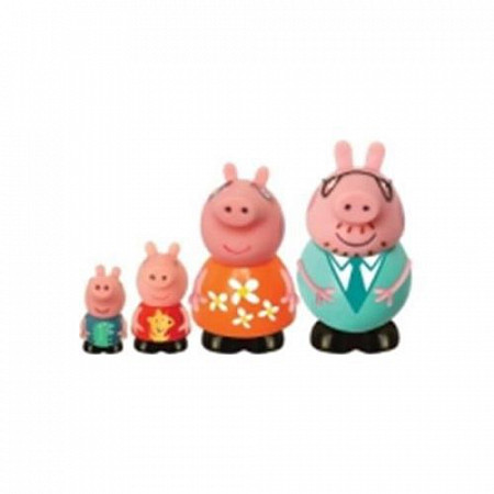 На картинке изображен Набор игровой Peppa Pig Семья Пеппы пластизоль 25068 Набор игровой Peppa Pig Семья Пеппы пластизоль 25068