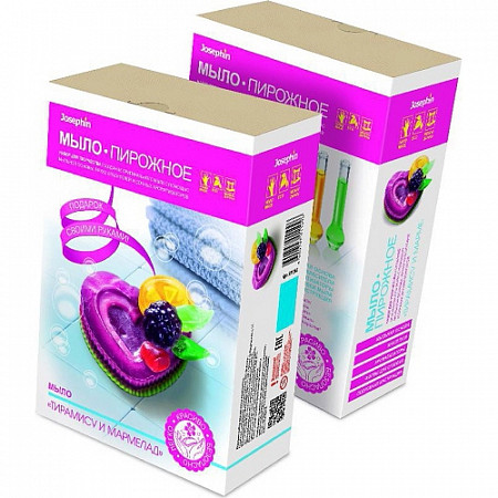 На картинке изображен Творческий набор Josephin 74069 Мыло - пирожное «Тирамису и мармелад» 981204 Творческий набор Josephin 74069 Мыло - пирожное «Тирамису и мармелад» 981204