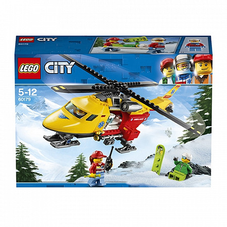 На картинке изображен Конструктор LEGO Вертолёт скорой помощи 60179 Конструктор LEGO Вертолёт скорой помощи 60179