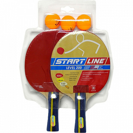 Набор для настольного тенниса Start Line Level200 2 ракетки и 3 мяча 61300