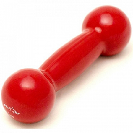 Гантель виниловая Starfit DB-102 1 кг red