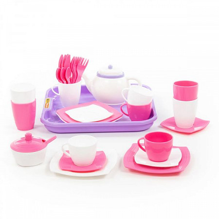Набор детской посуды Полесье с подносом 58973