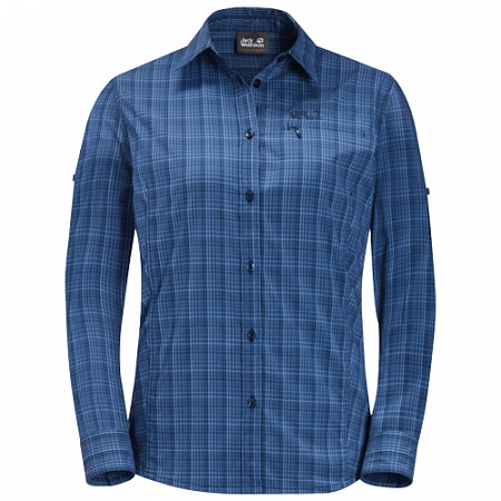 Рубашка женская Jack Wolfskin Centaura Flex Shirt W dark indigo checks
