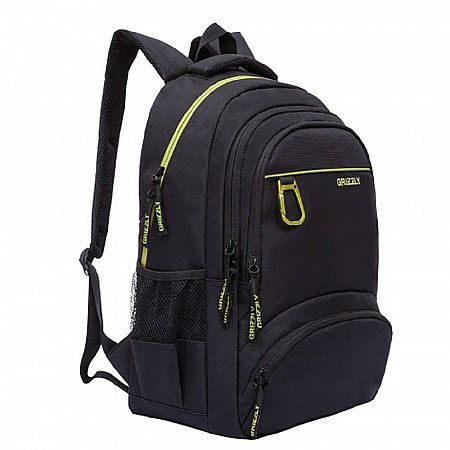 Рюкзак GRIZZLY RU-806-1 black/lime