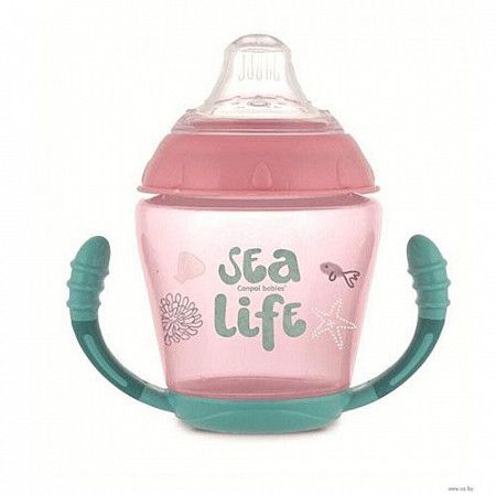 Поильник Canpol babies Sea Life Мягкий носик 230 мл 56/501_pin Pink