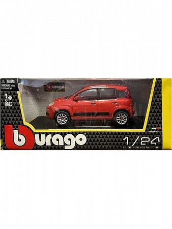 На картинке изображен Машинка Bburago 1:24 Fiat Nuova Panda (18-22123) red Машинка Bburago 1:24 Fiat Nuova Panda (18-22123) red