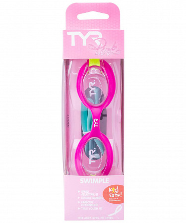 Очки для плавания TYR Kids Swimple, LGSW/169 bluish/pink