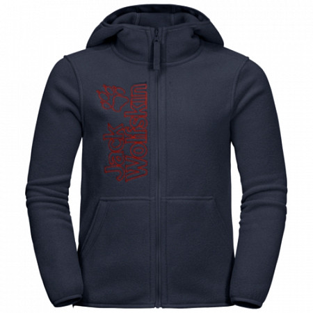 На картинке изображен Джемпер детский Jack Wolfskin Stony Peak Jacket Kids night blue Джемпер детский Jack Wolfskin Stony Peak Jacket Kids night blue