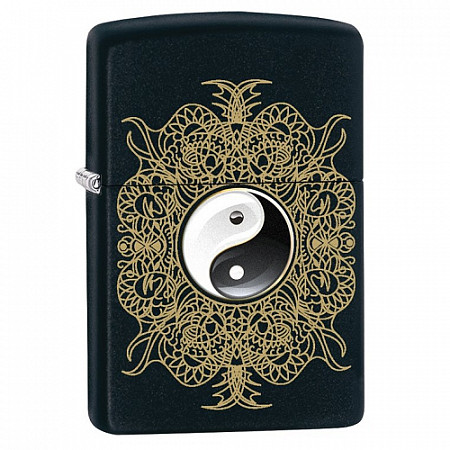 Зажигалка Zippo Classic Yin Yang 28829 black matte