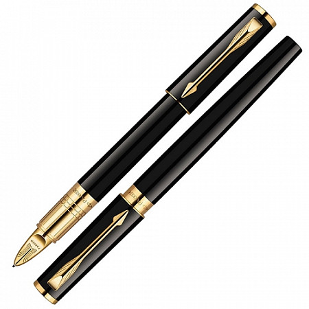 На картинке изображен Шариковая ручка Parker 5th Ingenuity Slim Black GT S0959040 Шариковая ручка Parker 5th Ingenuity Slim Black GT S0959040