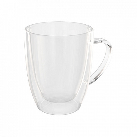 Чашка Стеклянная Qwerty с Двойными Стенками Из Стекла 74002 400мл