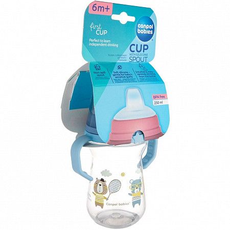 Поильник обучающий Canpol babies Bonjour Paris с силиконовым носиком 250 мл 6+ (56/613_blu) blue