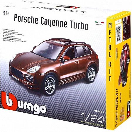 Сборная модель автомобиля Bburago 1:24 Porsche Cayenne Turbo Kit (18-25104) brown