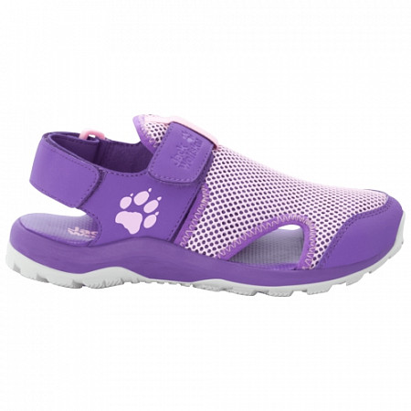 На картинке изображен Сандалии детские Jack Wolfskin Outdoor Water Action Sandal K purple / rose Сандалии детские Jack Wolfskin Outdoor Water Action Sandal K purple / rose