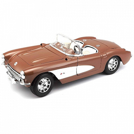 Масштабная модель автомобиля Maisto 1:18 Шевроле Корвет (1957) (31139) brown