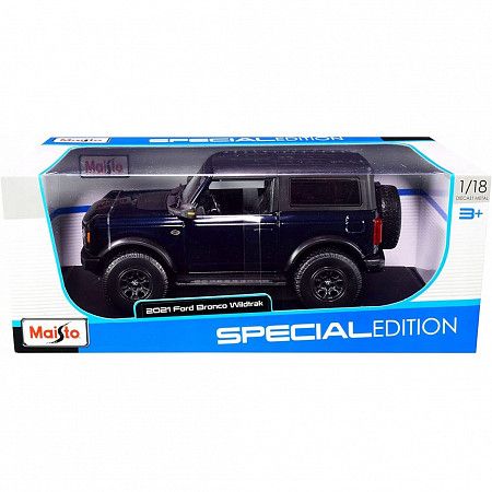 Машинка Maisto 1:18 2021 Ford Bronco Wildtrak (31456) black