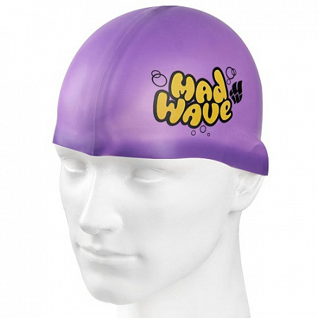Шапочка для бассейна (плавания) детская Mad Wave Junior Solid purple
