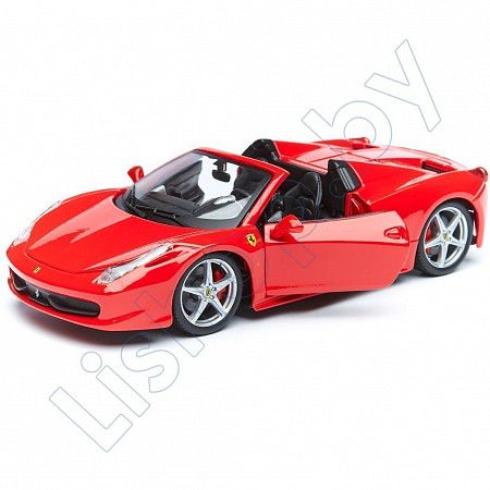 Машинка Bburago 1:24 Race And Play 458 Spider (18-26017)