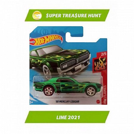 Машинка Hot Wheels Базовой коллекции 68 Mercury Cougar 207/250 (5785 GTD02)