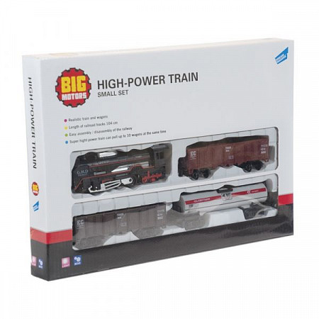 Игровой набор Big Motors «Железная дорога с 3 вагонами» 19033-4