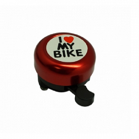 Велозвонок TBS I love my bike BELL-03D red