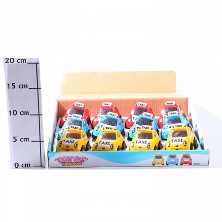 Игрушка пластмассовая смешные машинки, такси 8050A набор 12 шт