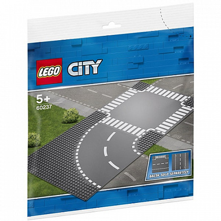 Конструктор LEGO City Поворот и перекрёсток 60237