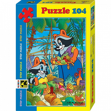 На картинке изображен Пазлы Step Puzzle 104 "Крошка Енот" 82006 Пазлы Step Puzzle 104 "Крошка Енот" 82006