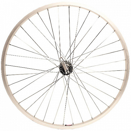 Заднее колесо 24", обод одинарный б/пист., втулка, эксцентрик, silver ZVK00023