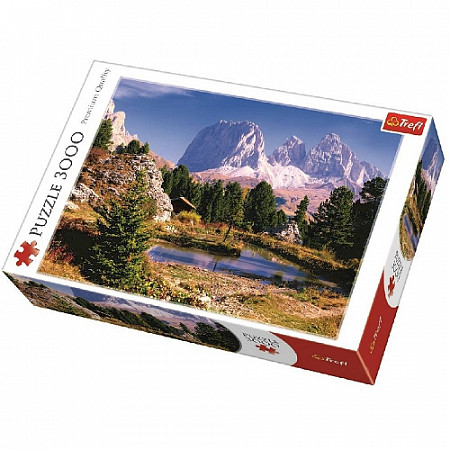 На картинке изображен Пазл "Озеро в Доломитах, Италия" 33012 Пазл "Озеро в Доломитах, Италия" 33012