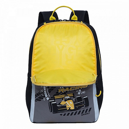На картинке изображен Рюкзак школьный GRIZZLY RB-151-4 /3 yellow Рюкзак школьный GRIZZLY RB-151-4 /3 yellow