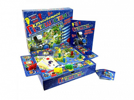 На картинке изображен Настольная игра Play Land Кругосветное путешествие Новая версия L-197 Настольная игра Play Land Кругосветное путешествие Новая версия L-197