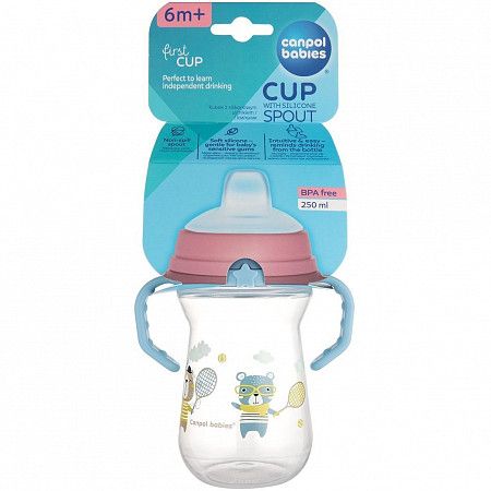 Поильник обучающий Canpol babies Bonjour Paris с силиконовым носиком 250 мл 6+ (56/613_blu) blue