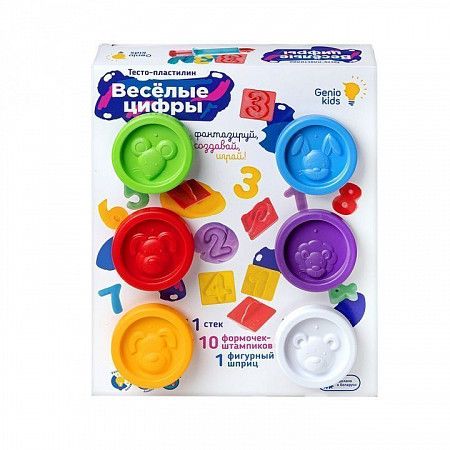 Набор для лепки Genio Kids-Art Тесто-пластилин Веселые цифры  TA2006