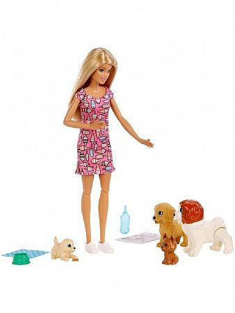 Кукла Barbie С домашними питомцами FXH07 FXH08