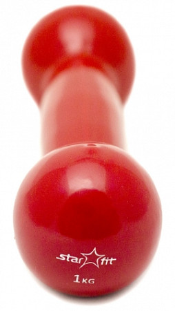 Гантель виниловая Starfit DB-102 1 кг red