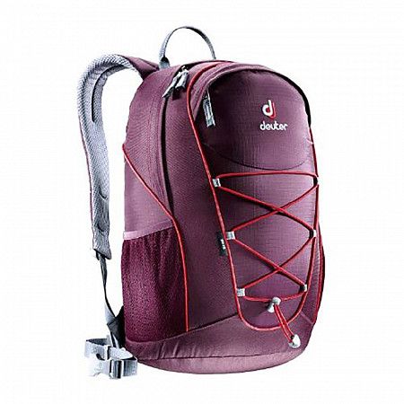На картинке изображен Рюкзак городской Deuter Go Go 25 aubergine-fire Рюкзак городской Deuter Go Go 25 aubergine-fire