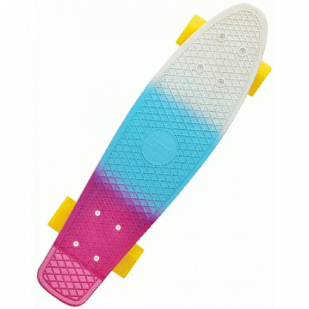 На картинке изображен Лонгборд Penny Nickel Fades white/blue/purple Лонгборд Penny Nickel Fades white/blue/purple